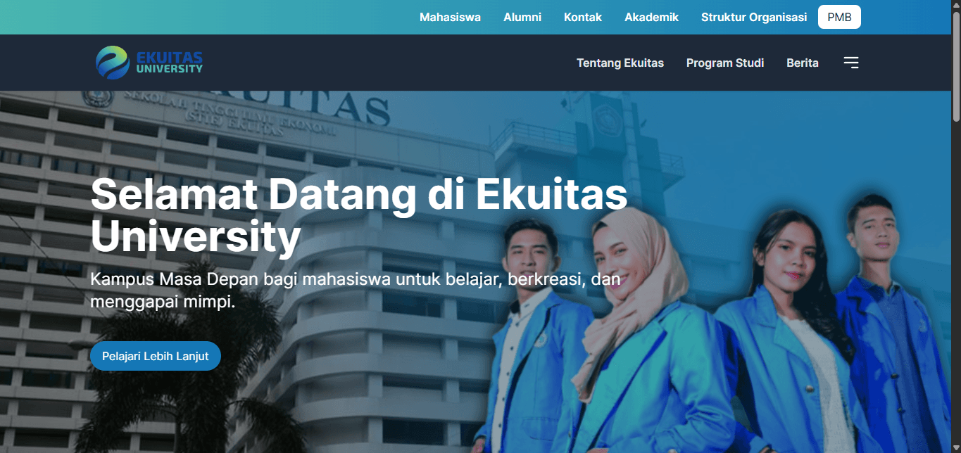 Work - ekuitas.ac.id - Landing page Ekuitas University